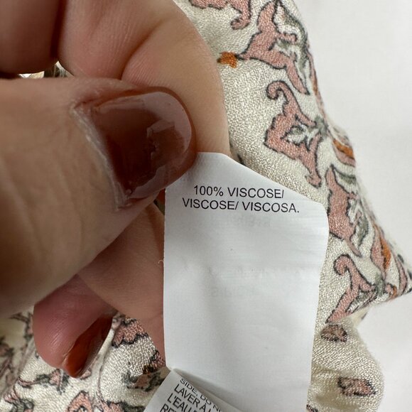 2/$24 Lucky Brand Lana Mixed Print Top Sleeveless Natural Multi Small #BAG9 - Picture 7 of 8